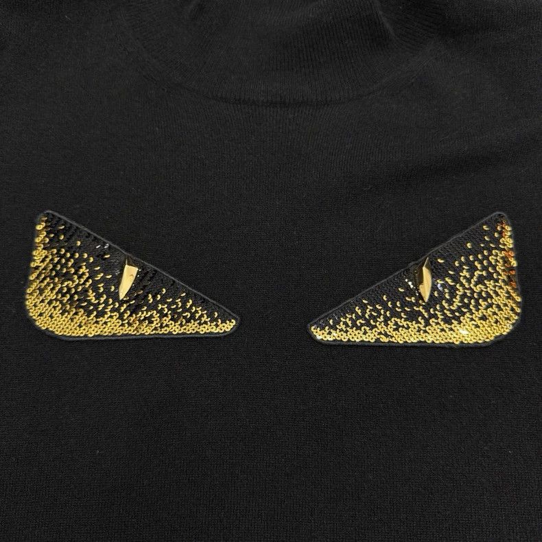 Fendi Fendi Little Devil Sequin Woollen Sweater Size US L / EU 52-54 / 3 - 2 Thumbnail