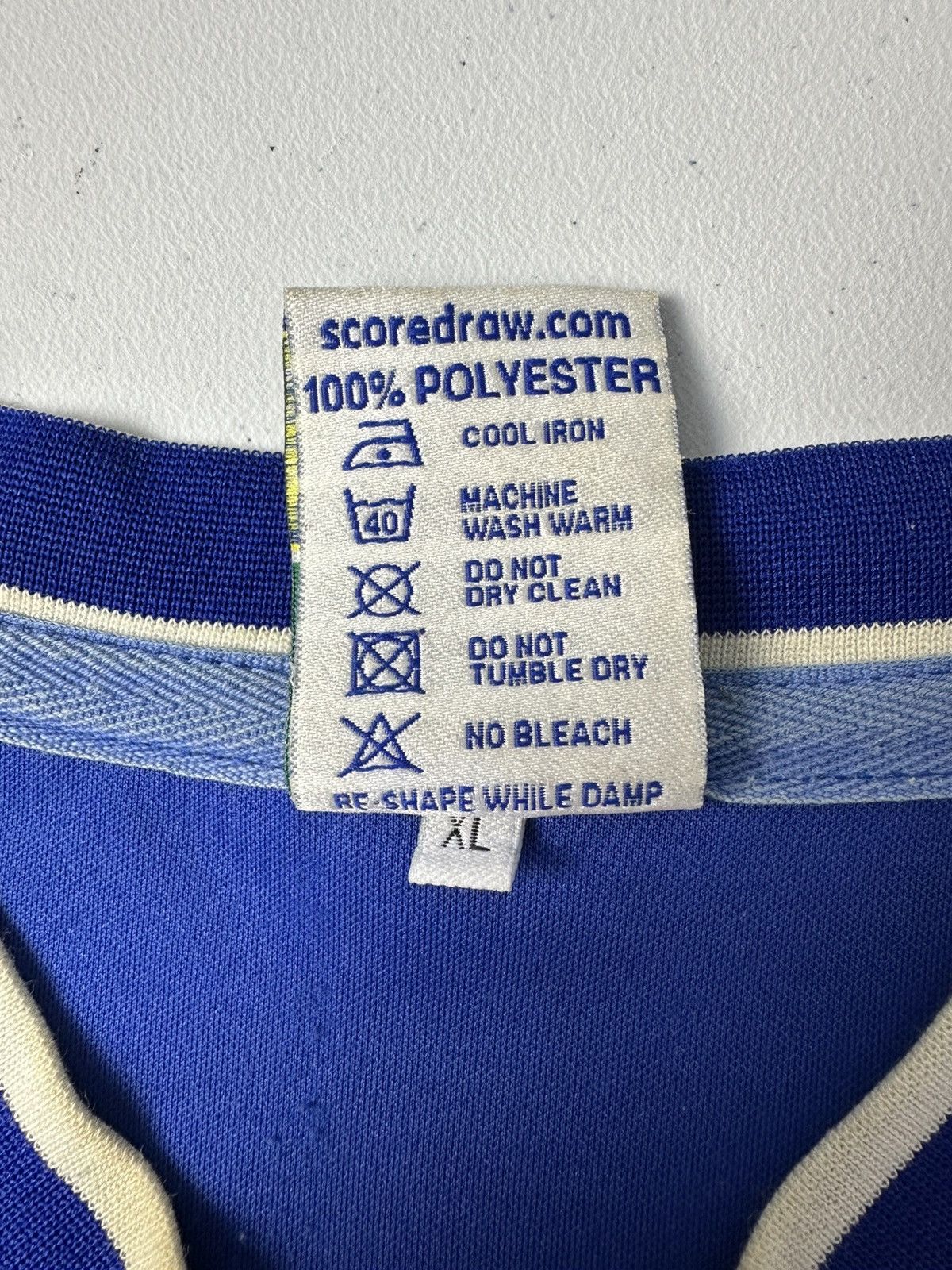 Vintage Vintage 90s Retro Score Draw Everton Soccer Jersey Size US XL / EU 56 / 4 - 7 Thumbnail