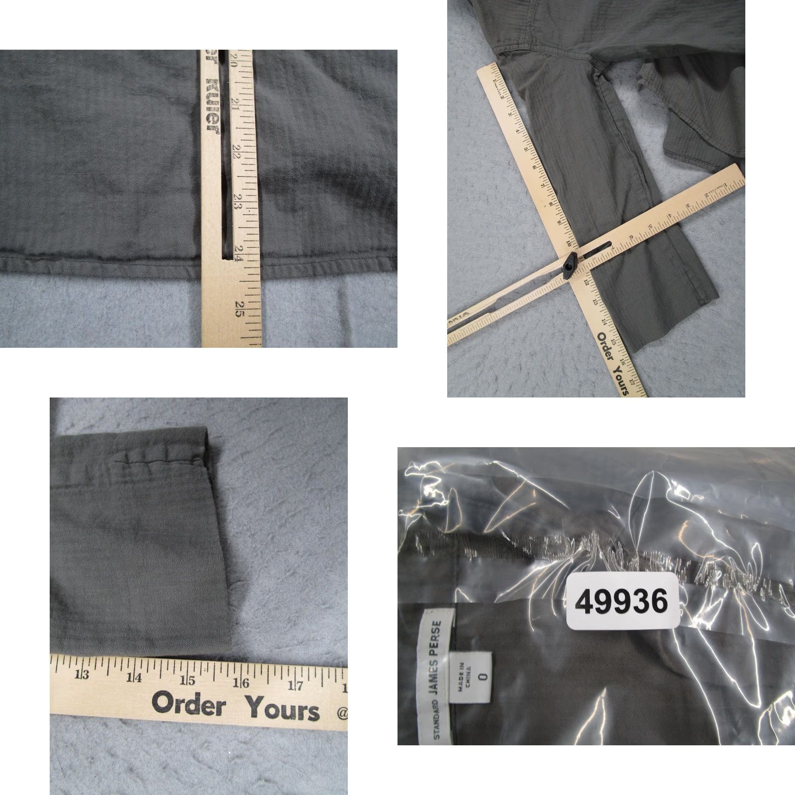 James Perse James Perse Shirt Womens 0 XS Gray Button Front Utility 3/4 Sleeve WKR3850 Size XS / US 0-2 / IT 36-38 - 8 Thumbnail