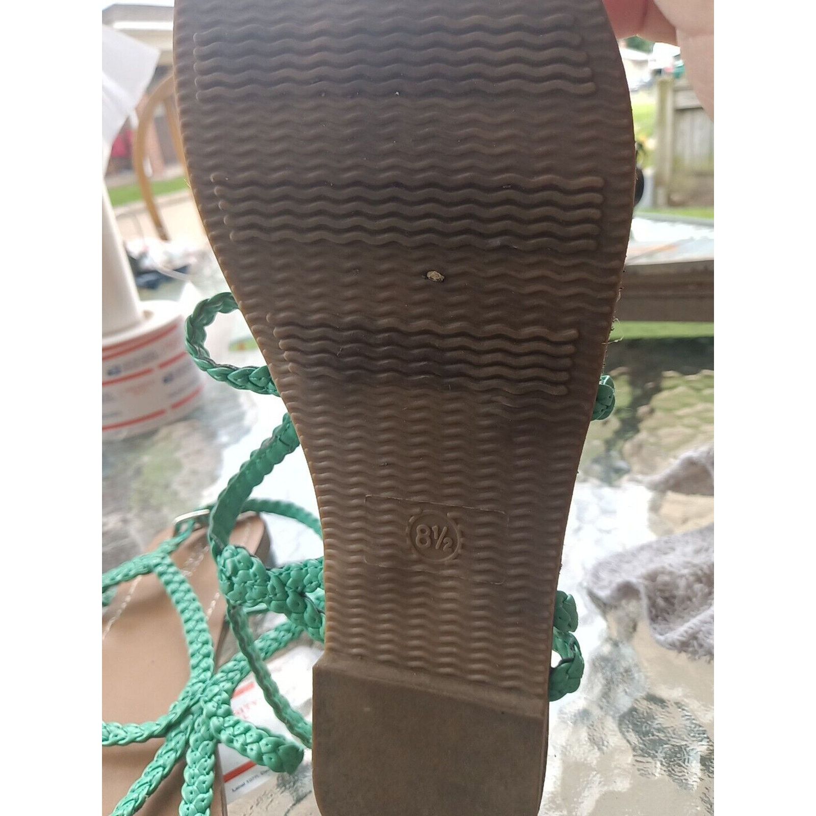 Merona Merona Green Size 8.5 Woman's Sandals Braides Straps Sling Size US 8.5 / IT 38.5 - 4 Thumbnail