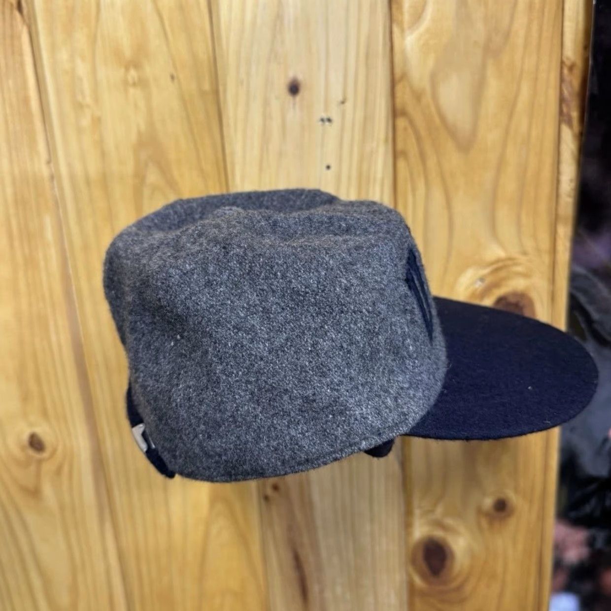 Vintage VINTAGE USA Hat Cap Strap Back Mens Gray Navy Wool Baseball Embroidered Style Size ONE SIZE - 2 Thumbnail