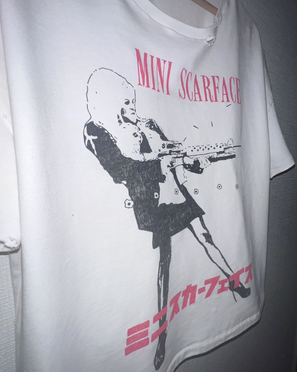 Vintage MINI SCARFACE 1 of 1 Hand Painted Distressed Graphic T-Shirt Size US M / EU 48-50 / 2 - 2 Thumbnail