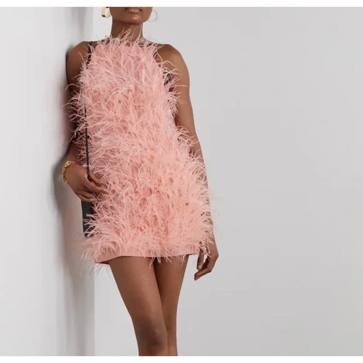 Image of $1398 NWOT Cult Gaia Shannon Dress Pink Feathers Size Xs, Women's