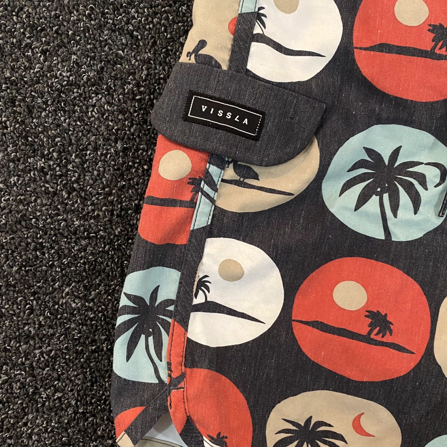 Vissla Vissla Mens Swim Shorts 25 Hoffman Multicolor Palm Tree 7.5" I Trunks Bottom Bathing Size US 26 / EU 42 - 2 Thumbnail