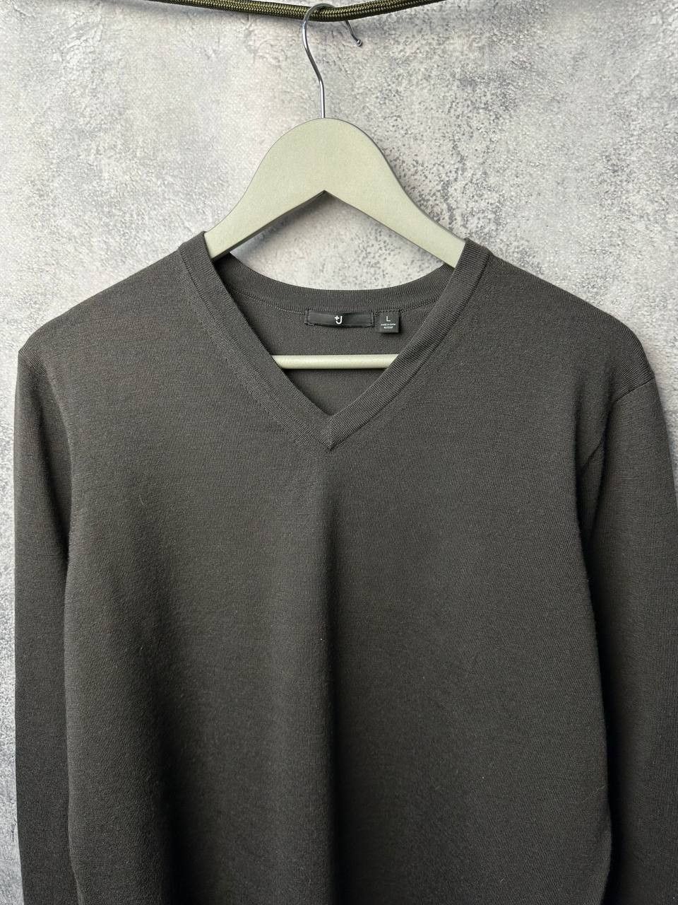 Jil Sander × Uniqlo Jil Sander Uniqlo J+ V-Neck Wool Sweater Jumper Pullover Size US L / EU 52-54 / 3 - 5 Thumbnail
