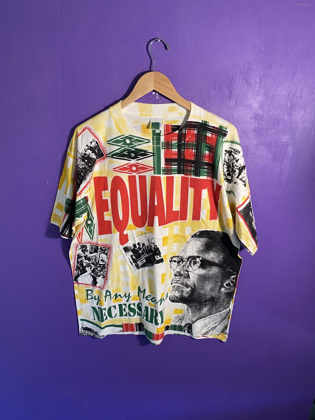 Other Vintage 90s Malcom X equality AOP t-shirt Size US L / EU 52-54 / 3 - 1 Thumbnail
