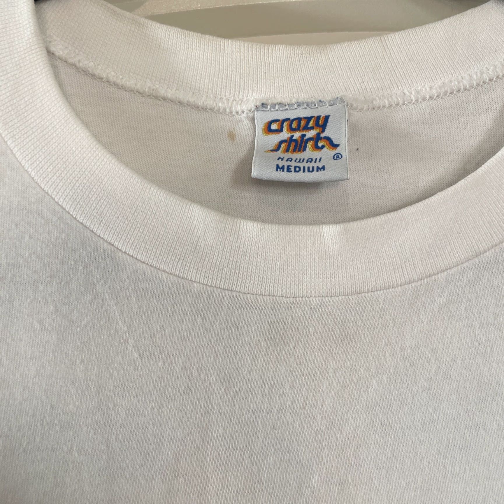 Vintage VINTAGE Crazy Shirts Graphic Tee T-Shirt Adult Medium White Fish USA Made Hawaii Mens Size US M / EU 48-50 / 2 - 7 Thumbnail