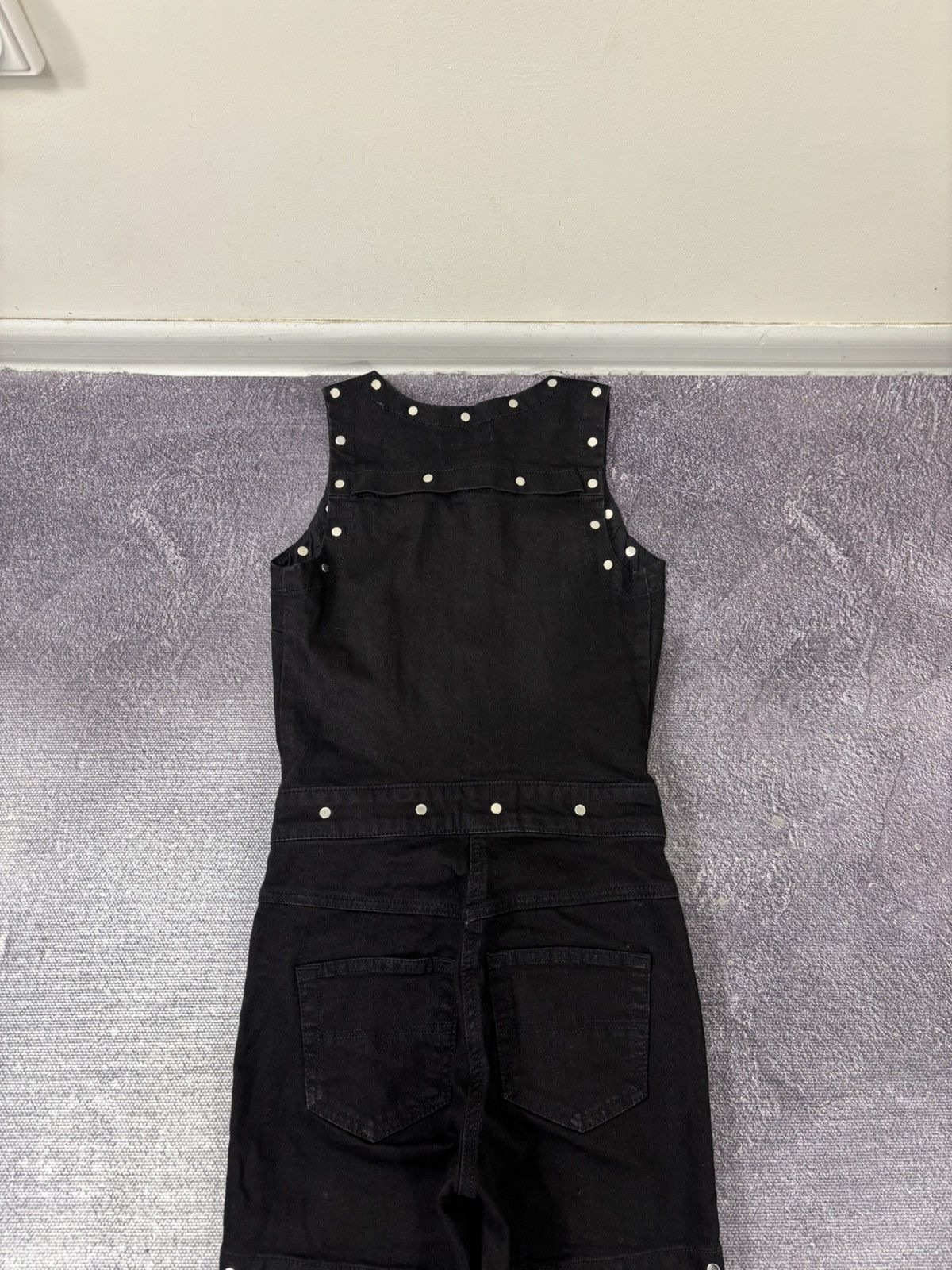 Diesel Diesel De-Berry Tuta NWT Women’s Black Studded Jumpsuit Size 24" / US 00 / IT 34 - 18 Thumbnail