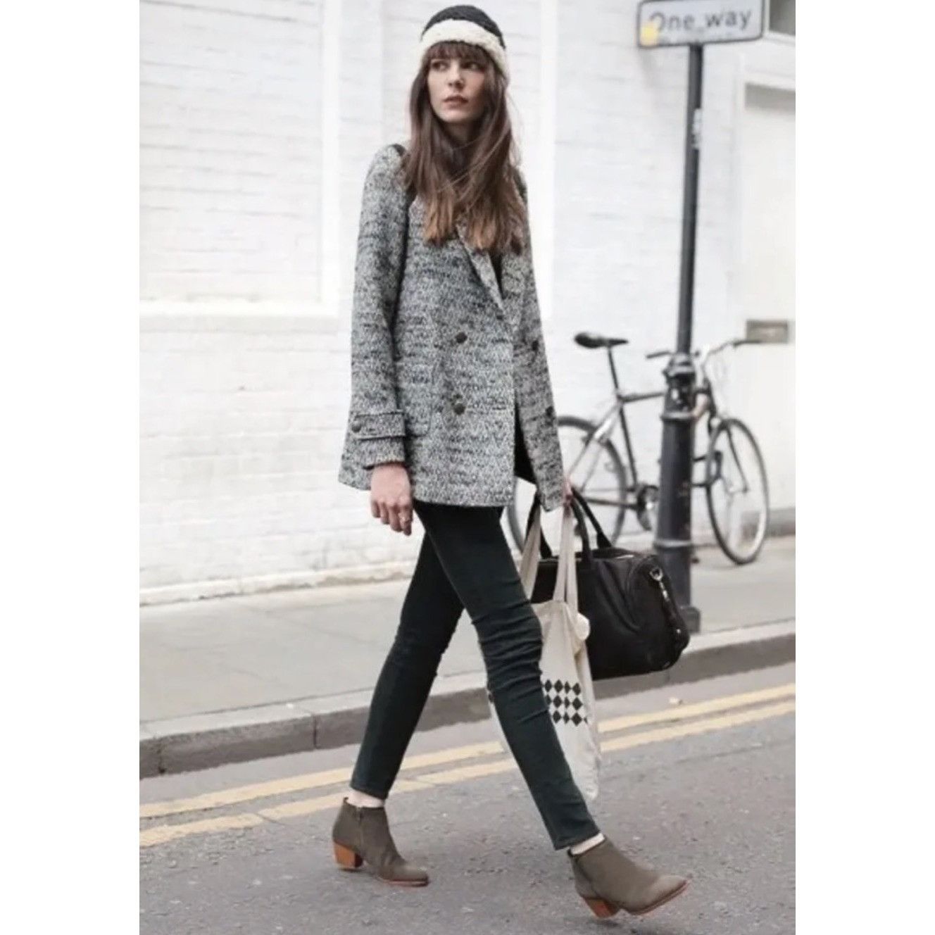 Sezane Sezane black gray tweed coat blazer wool jacket SZ S bust 35 Size XS / US 0-2 / IT 36-38 - 1 Thumbnail