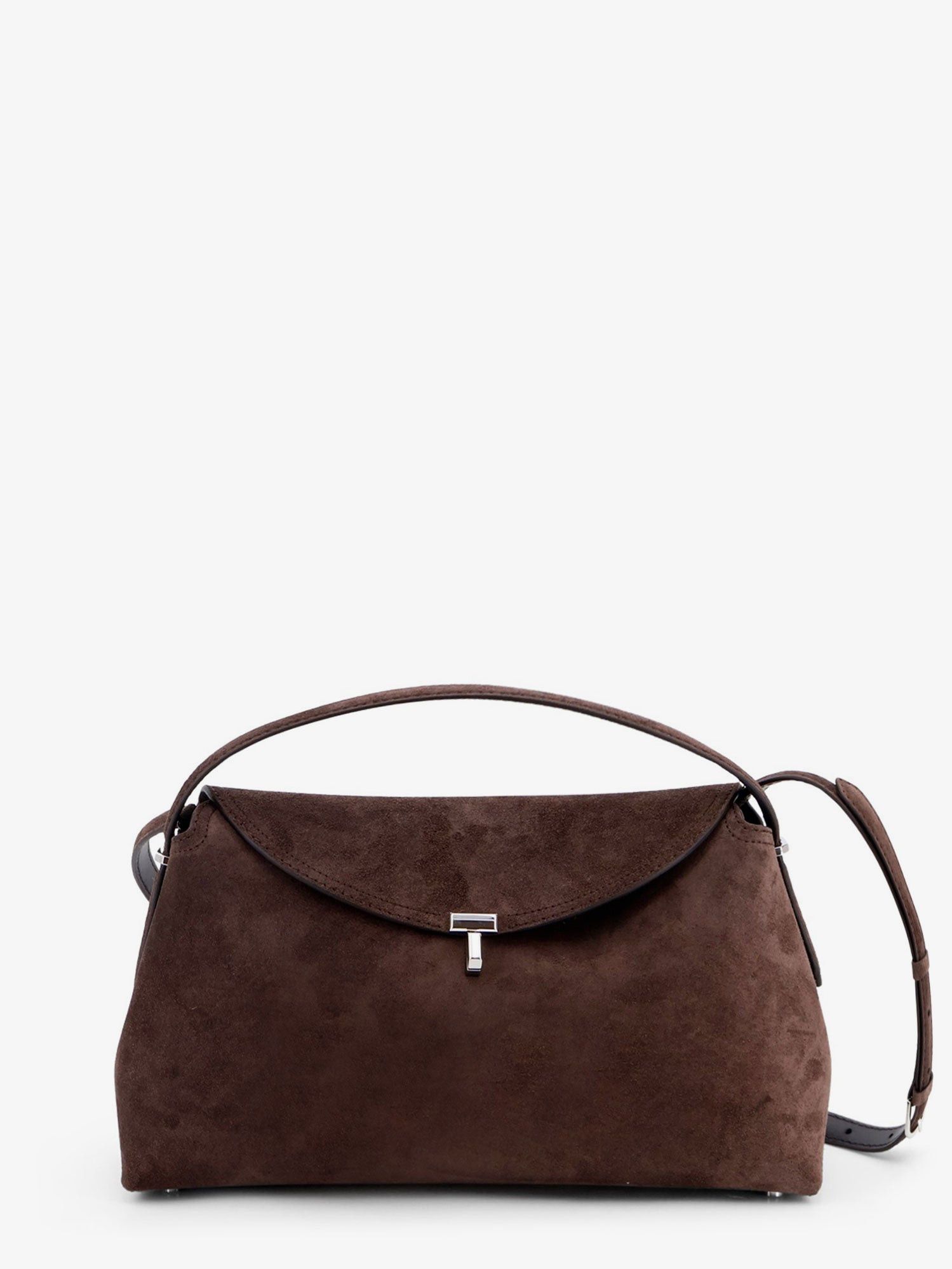 Toteme T-Lock Suede Handbag Size ONE SIZE - 1 Thumbnail