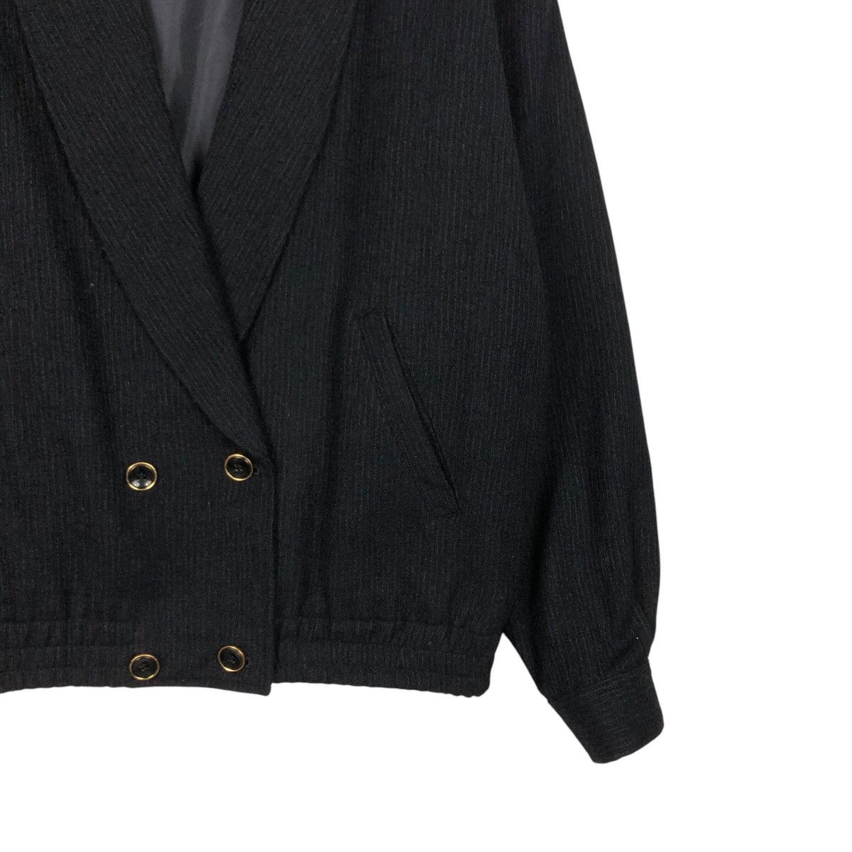 Japanese Brand 📌Vtg Wool Bomber Jacket Herringbone Unbranded Issey Miyake Size US M / EU 48-50 / 2 - 6 Thumbnail