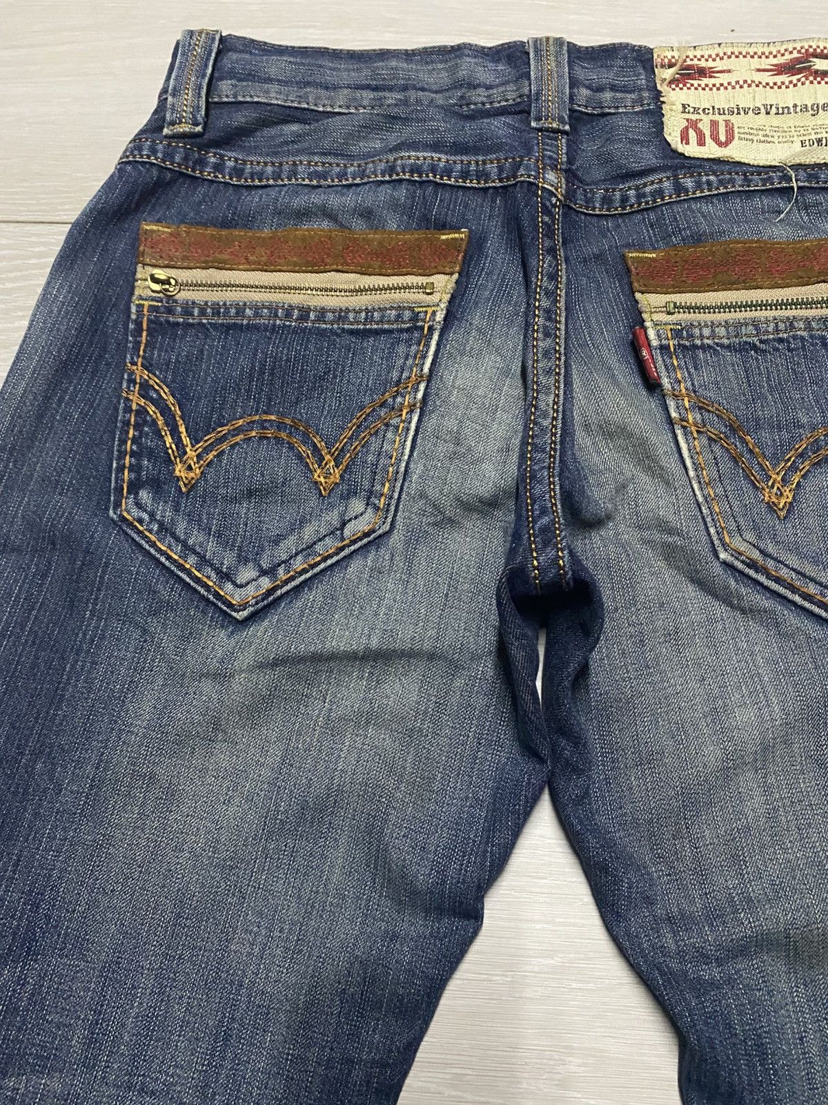 Junya Watanabe Vintage Edwin XV Mud Wash Diatressed Baggy Jeans Size US 32 / EU 48 - 11 Thumbnail