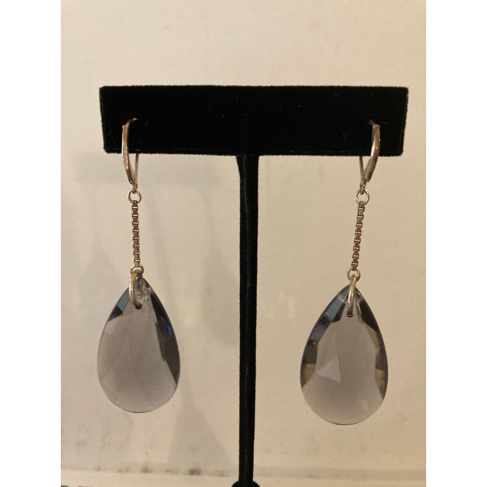 Fred Segal Sterling Silver & Gray Lucite Earrings NWOT, High Quality Size ONE SIZE - 3 Thumbnail