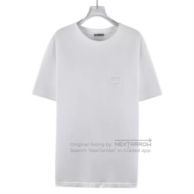 Dior Dior White CD letter embroidery cotton round-neck short-sl Size US M / EU 48-50 / 2 - 1 Thumbnail