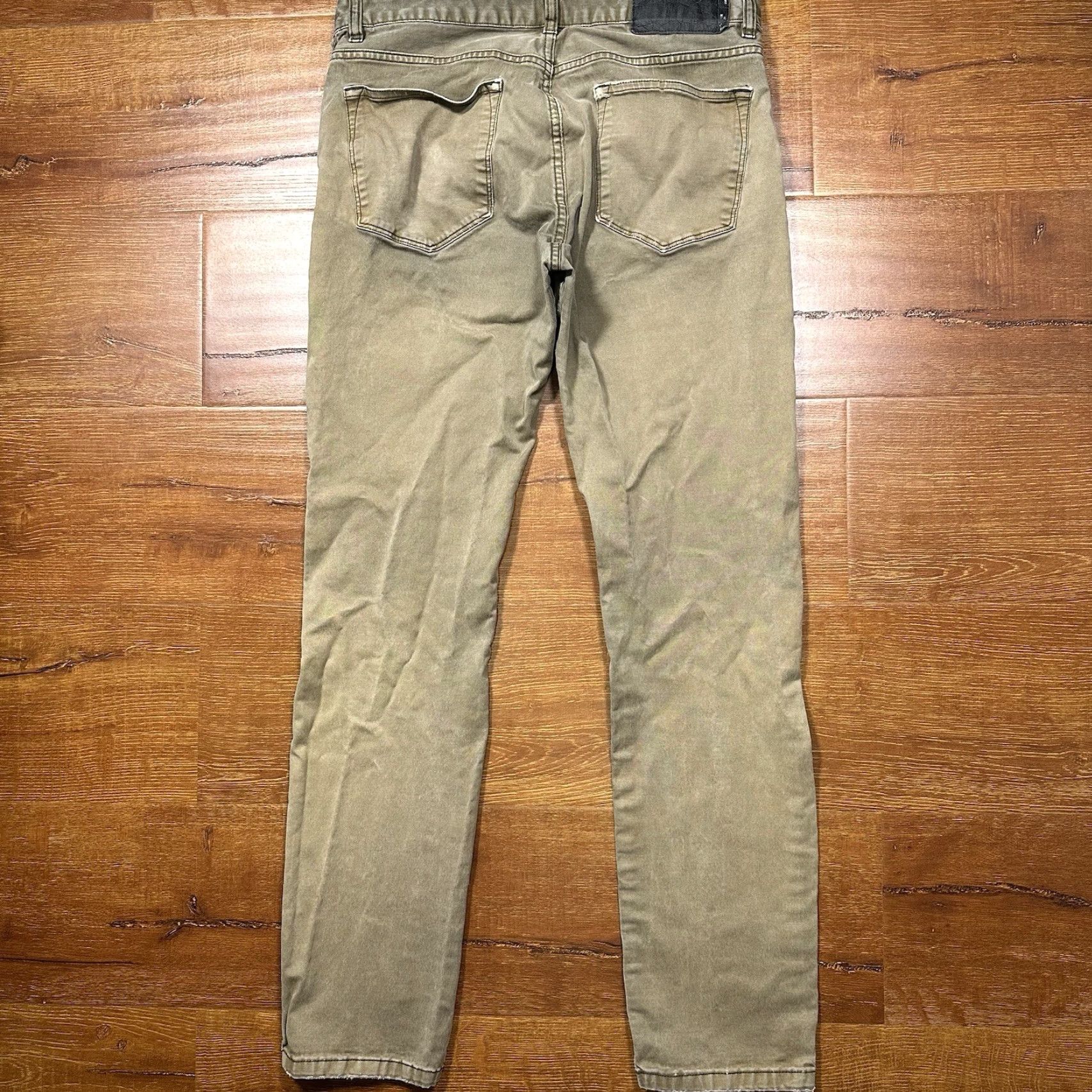 Buck Mason Maverick Slim Pants Mens 33x32 Beige Distressed Grunge Punk Alt Retro Jeans main image 7