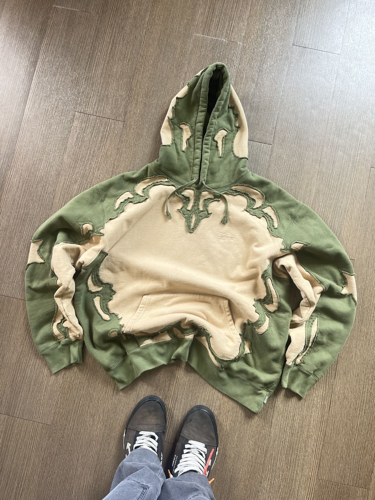 image of Supreme Western Hoodie in Olive, Men's (Size XL)