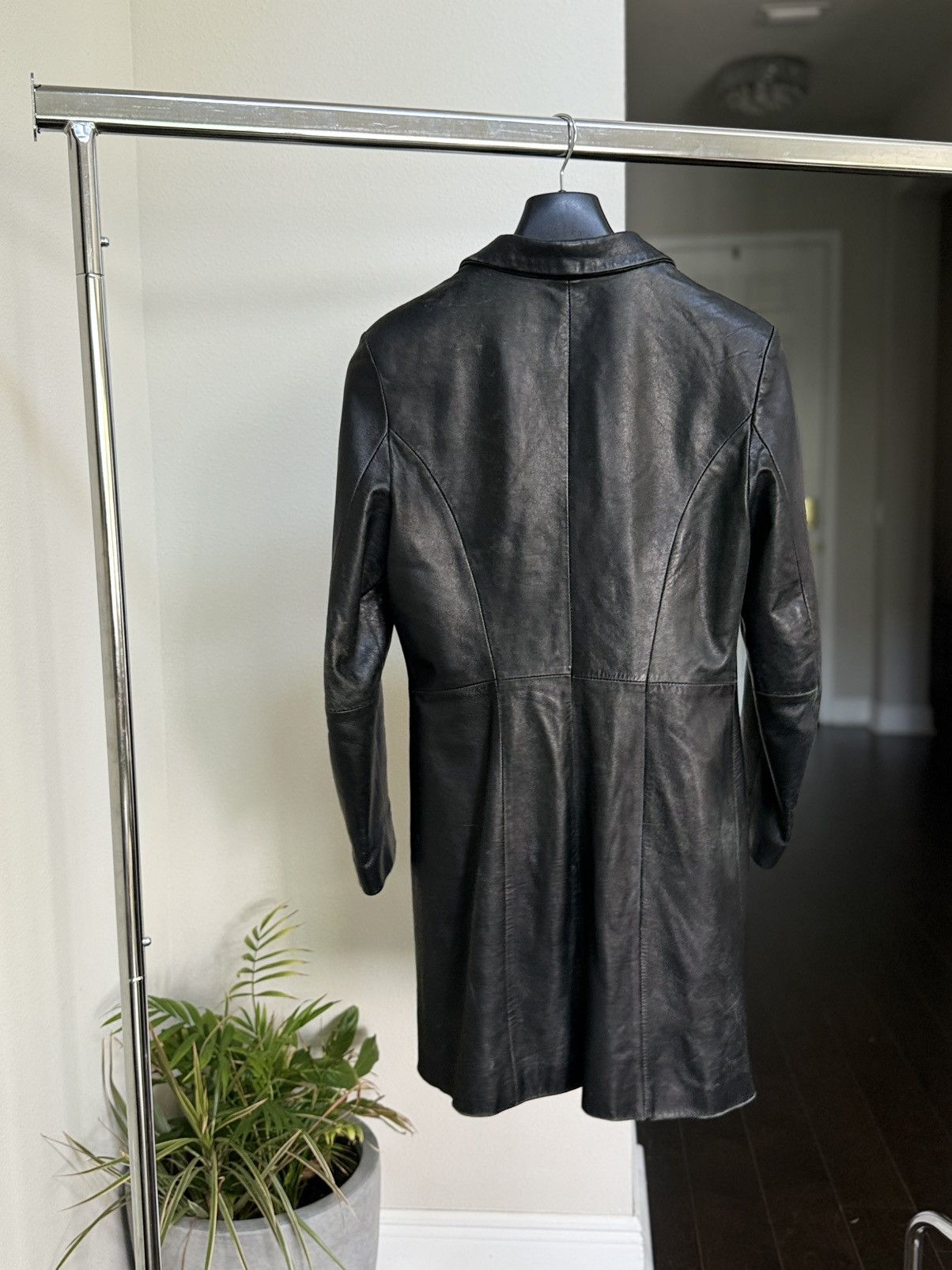Other Vintage Black Longline Jacket IT, Genuine Leather Size 4-6 S Size S / US 4 / IT 40 - 10 Thumbnail