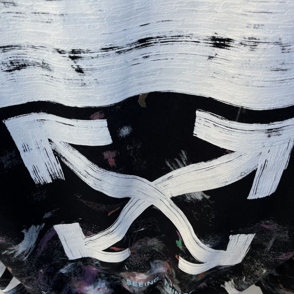 Off-White 2021 Off White Galaxy Brushed ‘Seeing Things’ Crewneck Sz L Size US L / EU 52-54 / 3 - 10 Thumbnail