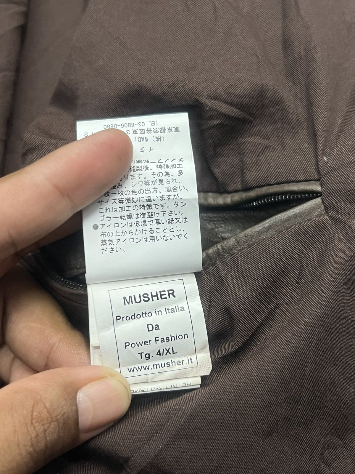 Other MUSHER ITALIA LEATHER JACKET MADE IN ITALY Size US XL / EU 56 / 4 - 8 Thumbnail