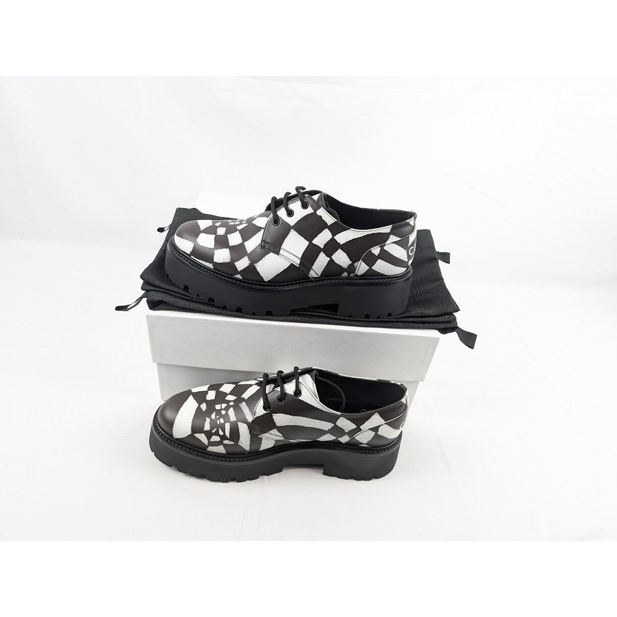 Celine o1rshd Leather Spiders Loafers in Black / White Size US 11 / EU 44 - 22 Thumbnail