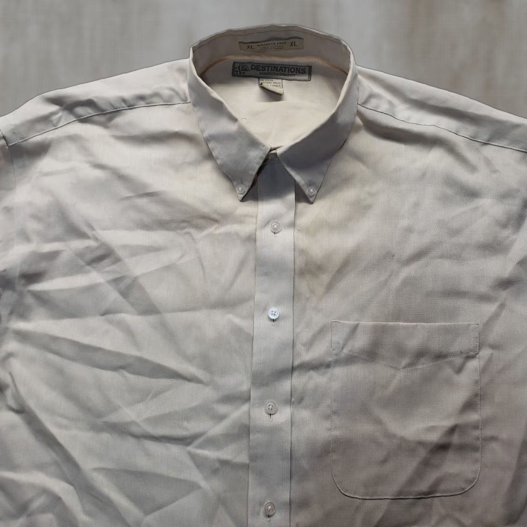 Vintage Destination Long Sleeve Button Up Shirt Adult Men XL Brown Cotton Casual Size US XL / EU 56 / 4 - 1 Thumbnail