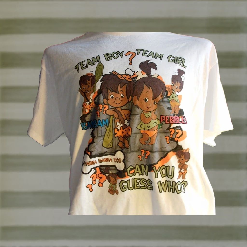 Gildan Gildan T-Shirt Team Boy/Team Girl Gender Reveal Graphic Print Adult XL White Men XS? Size US XL / EU 56 / 4 - 1 Thumbnail