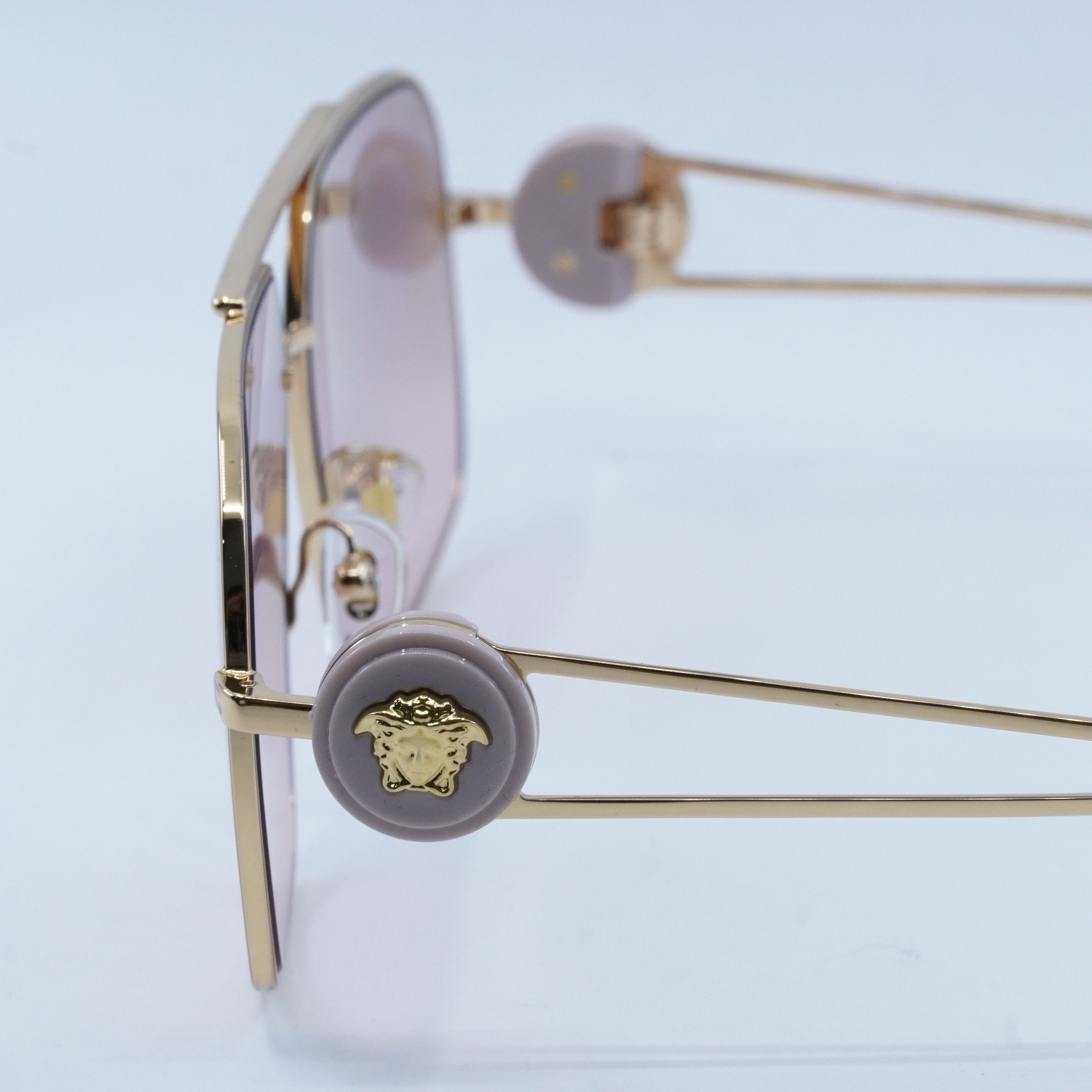 Versace Versace VE2269 10027E Sunglasses Gold Geometric Frame Size ONE SIZE - 10 Thumbnail