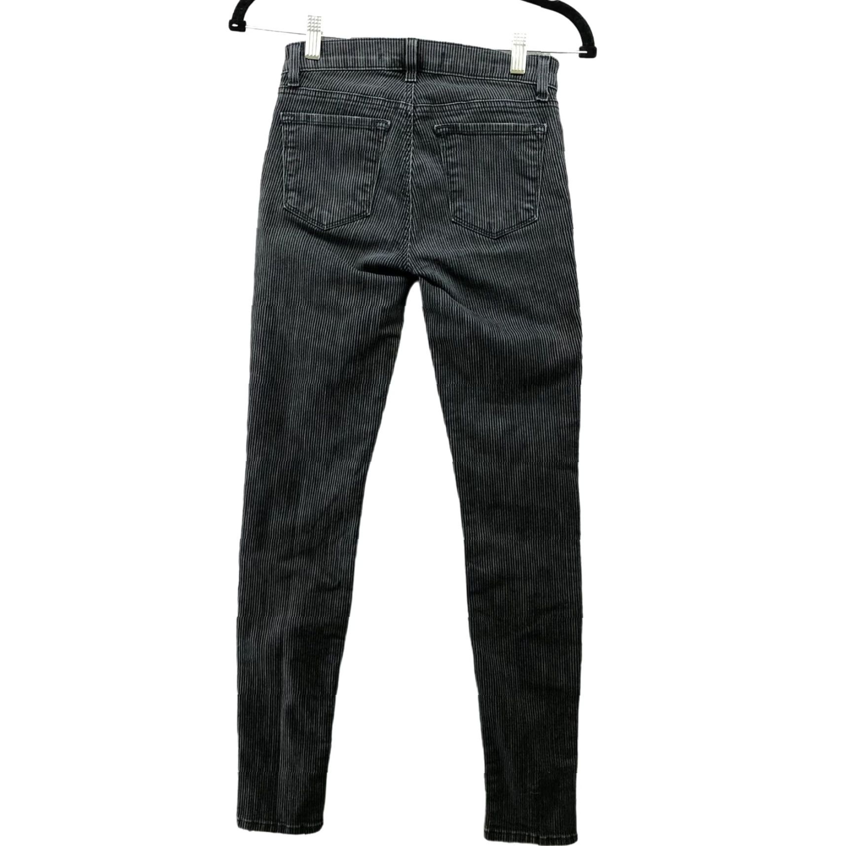 J Brand J Brand Skinny Leg Jeans Womens Belmont Black Gray Pinstriped Low Rise Size 25 Skinny Jeans Womens 25 Gray Pinstriped J Brand Size 42" / US 20 - 2 Thumbnail
