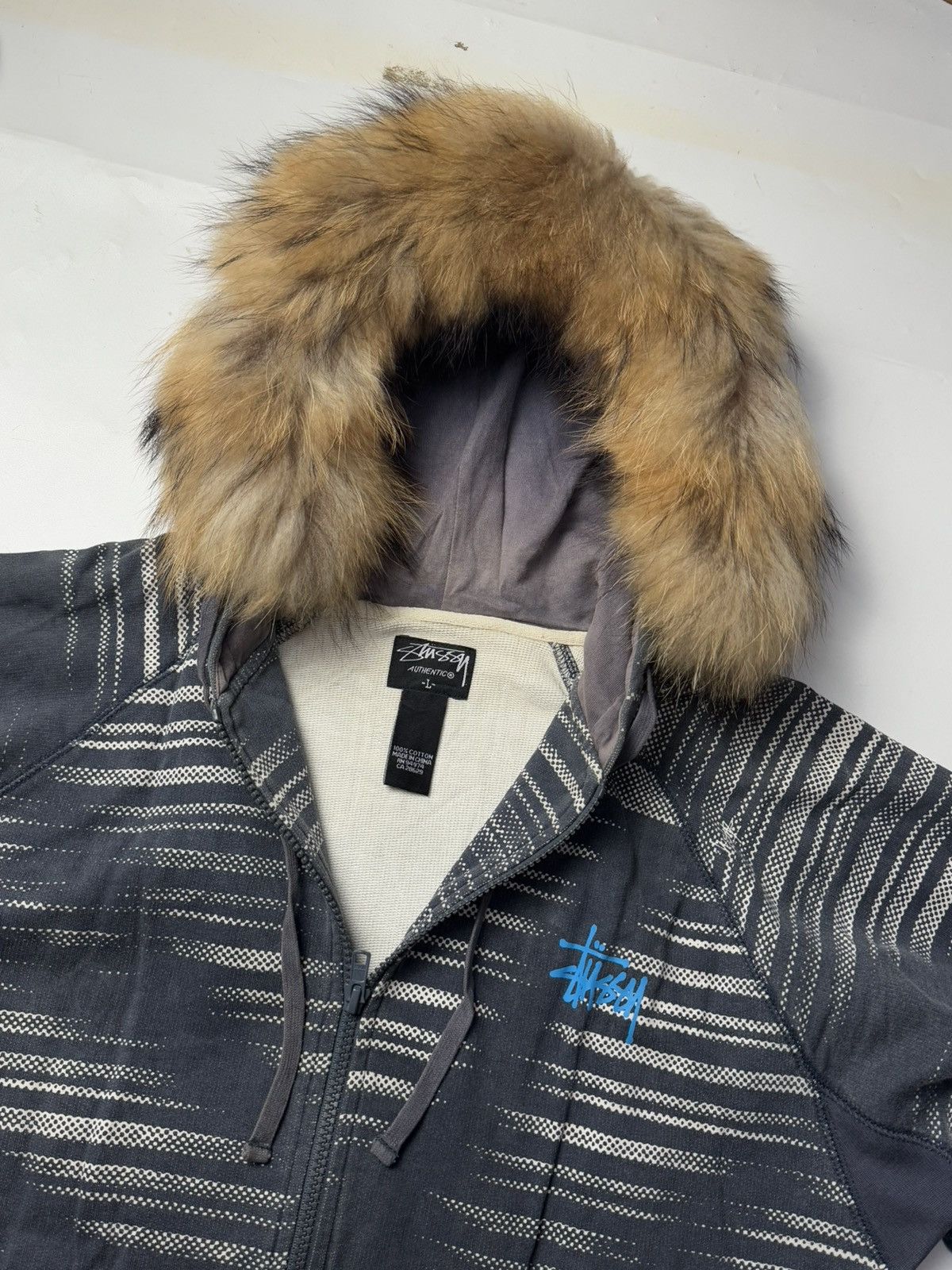 If Six Was Nine × Japanese Brand × Stussy Fur Hoodie Stussy Faded Color Size US L / EU 52-54 / 3 - 6 Thumbnail