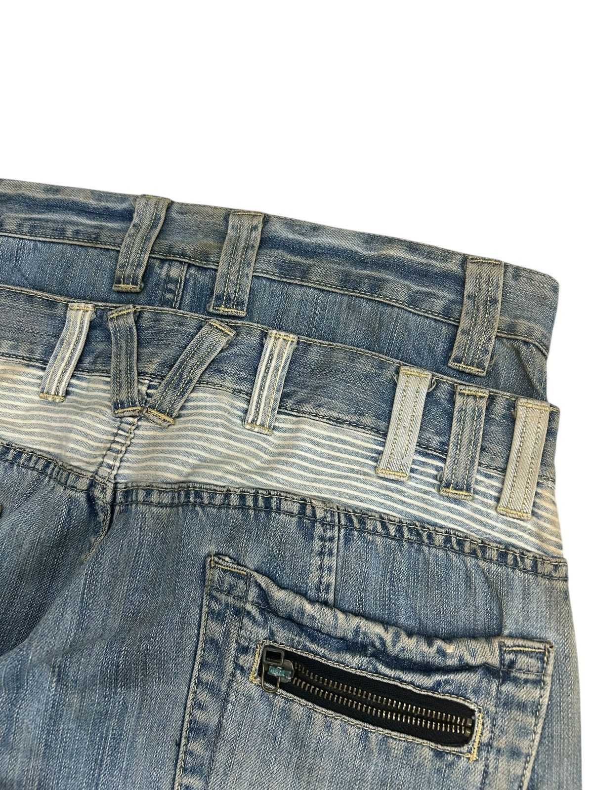 Le Grande Bleu (L.G.B.) Dominate Handcrafted Jean Japan Double Waist Dirty Distress Size US 31 - 20 Thumbnail