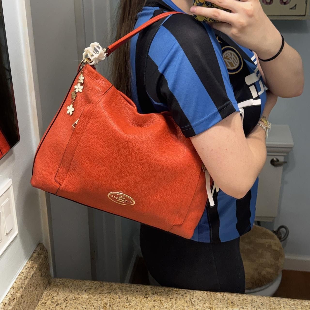 Coach Orange Coach Scout Convertible Hobo Leather Bag Size ONE SIZE - 8 Thumbnail