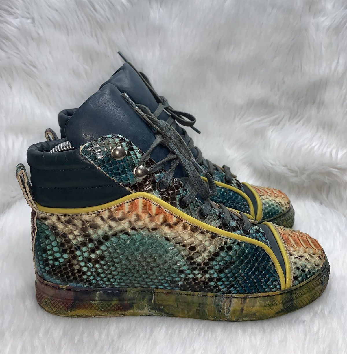 Jean Paul Gaultier Jean Paul Gaultier Phython Skin Sneakers Size US 6 / IT 36 - 4 Thumbnail