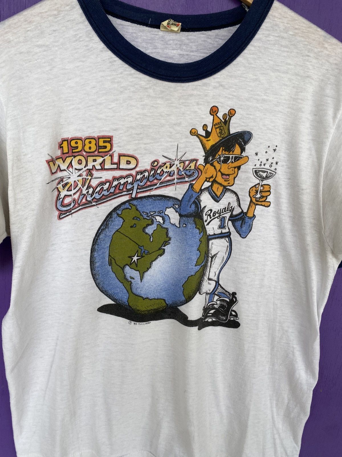 MLB Vintage 1985 Kansas city royals champs ringer tee Size US M / EU 48-50 / 2 - 3 Thumbnail