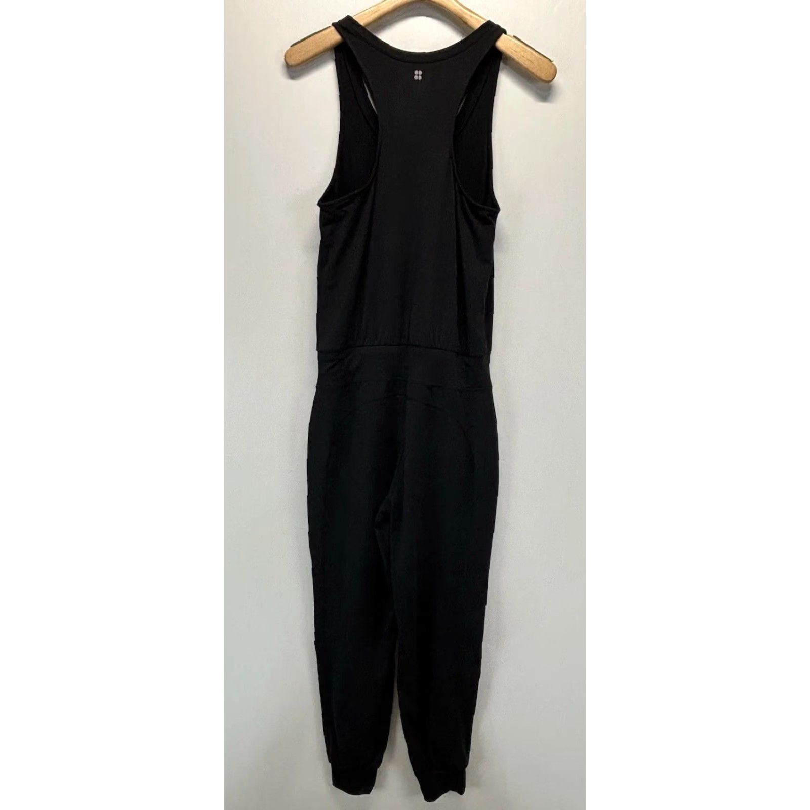 Sweaty Betty VINTAGE Sweaty Betty Women Black Gaia Yoga Sleeveless Jumpsuit Small Pockets Romper S Size 28" / US 6 / IT 42 - 4 Thumbnail