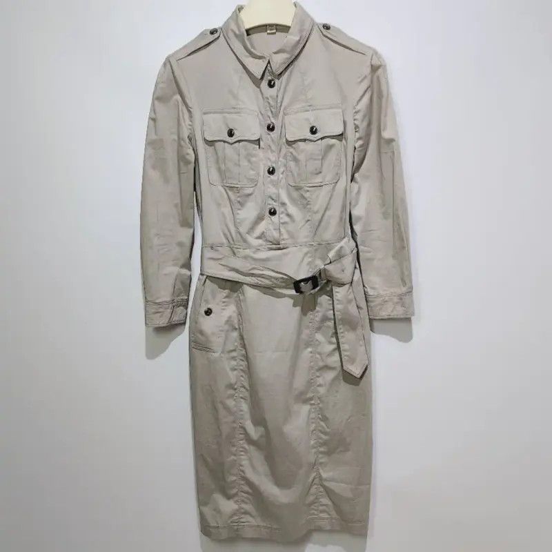 Burberry Burberry Khaki Cotton Women's Trench Coat Size L / US 10 / IT 46 - 1 Thumbnail