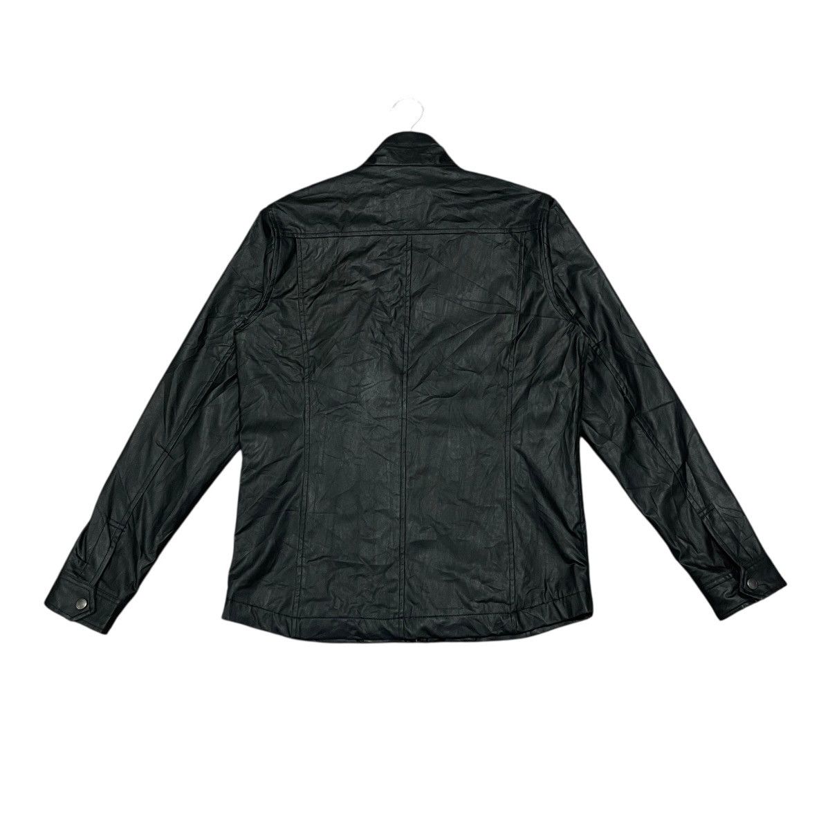 Leather Vintage Red Skins Black Cafe Racer Faux Leather Jacket Size US L / EU 52-54 / 3 - 10 Thumbnail