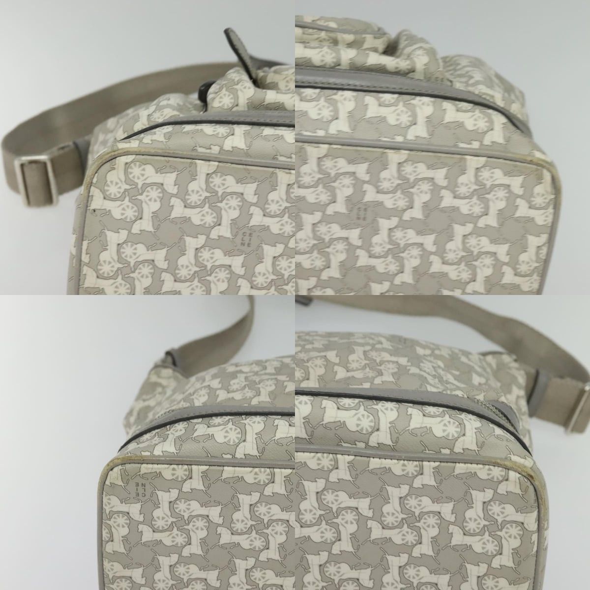 Celine CELINE Sulky Shoulder Bag Pvc Gray Silver Size ONE SIZE - 10 Thumbnail