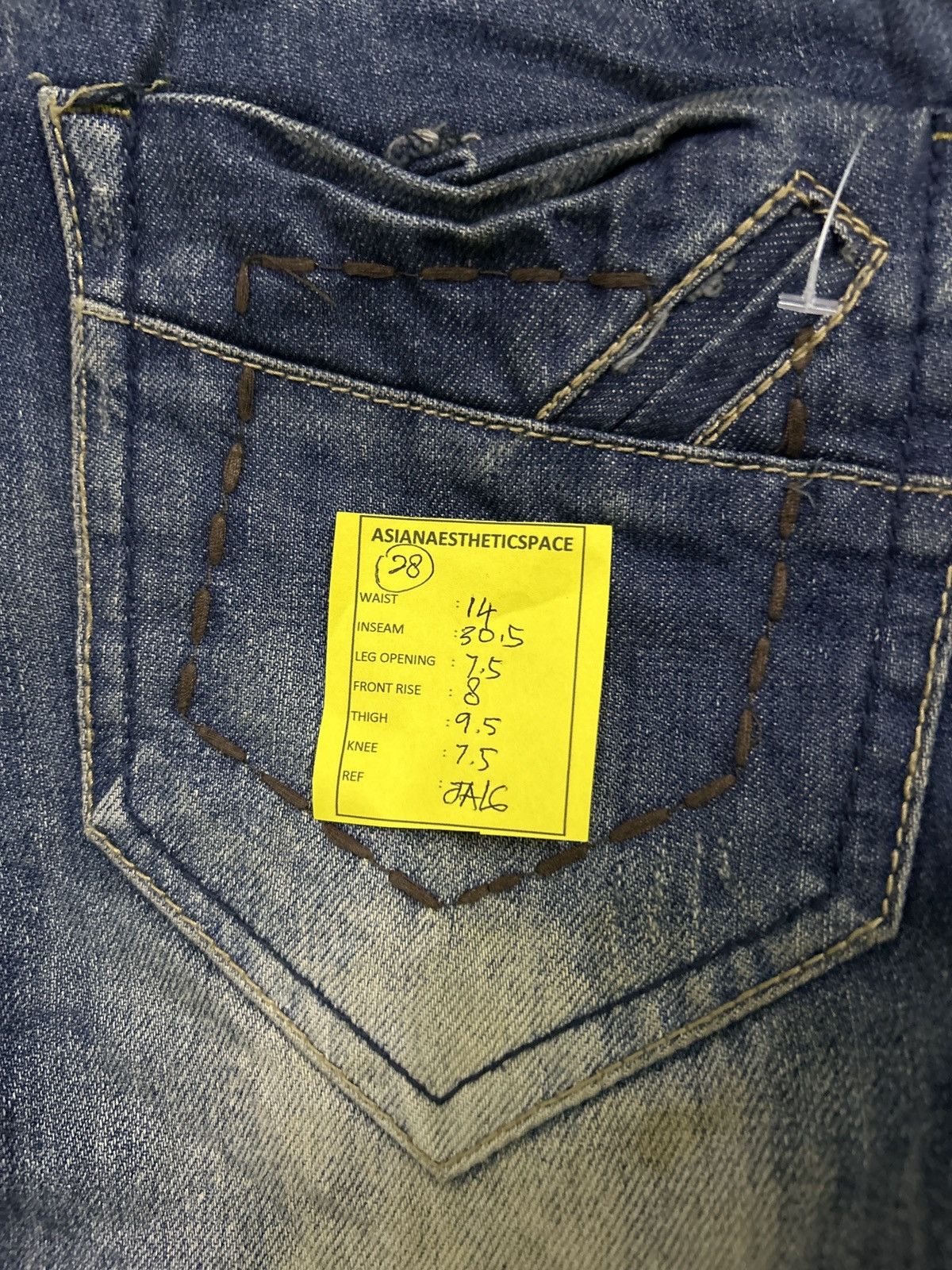 If Six Was Nine Jianai Denim Stacked Grunge Fit Heavy Fade Whisker Washed Size US 28 / EU 44 - 21 Thumbnail