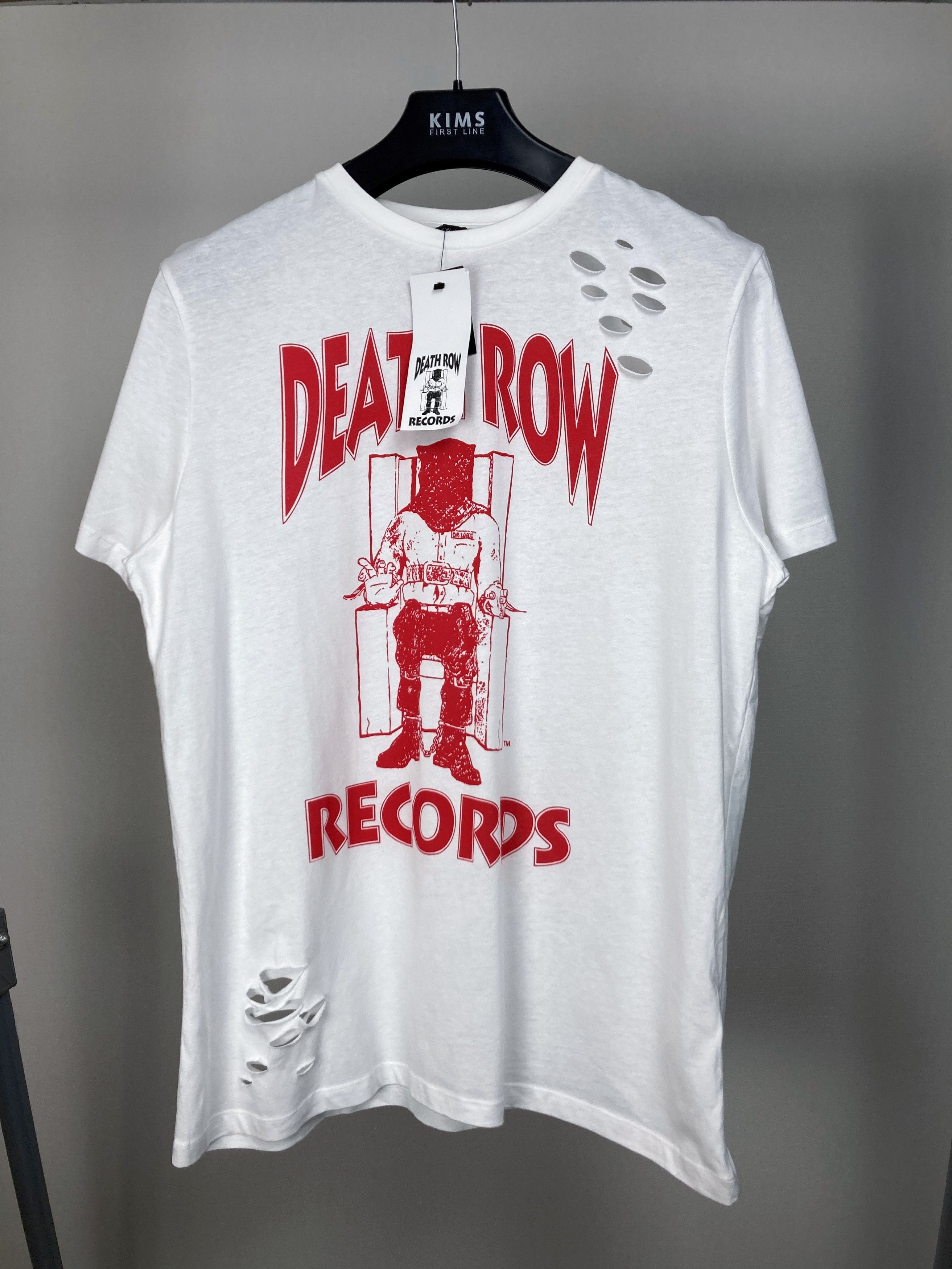 Death Row Records NWT Death Row Records White Crewneck Distressed Tshirt Size US L / EU 52-54 / 3 - 2 Thumbnail