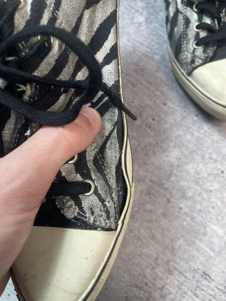 Ed Hardy Vintage Ed Hardy Christian Audigier Skull Printed Shoes Y2K Size US 8 / IT 38 - 10 Thumbnail