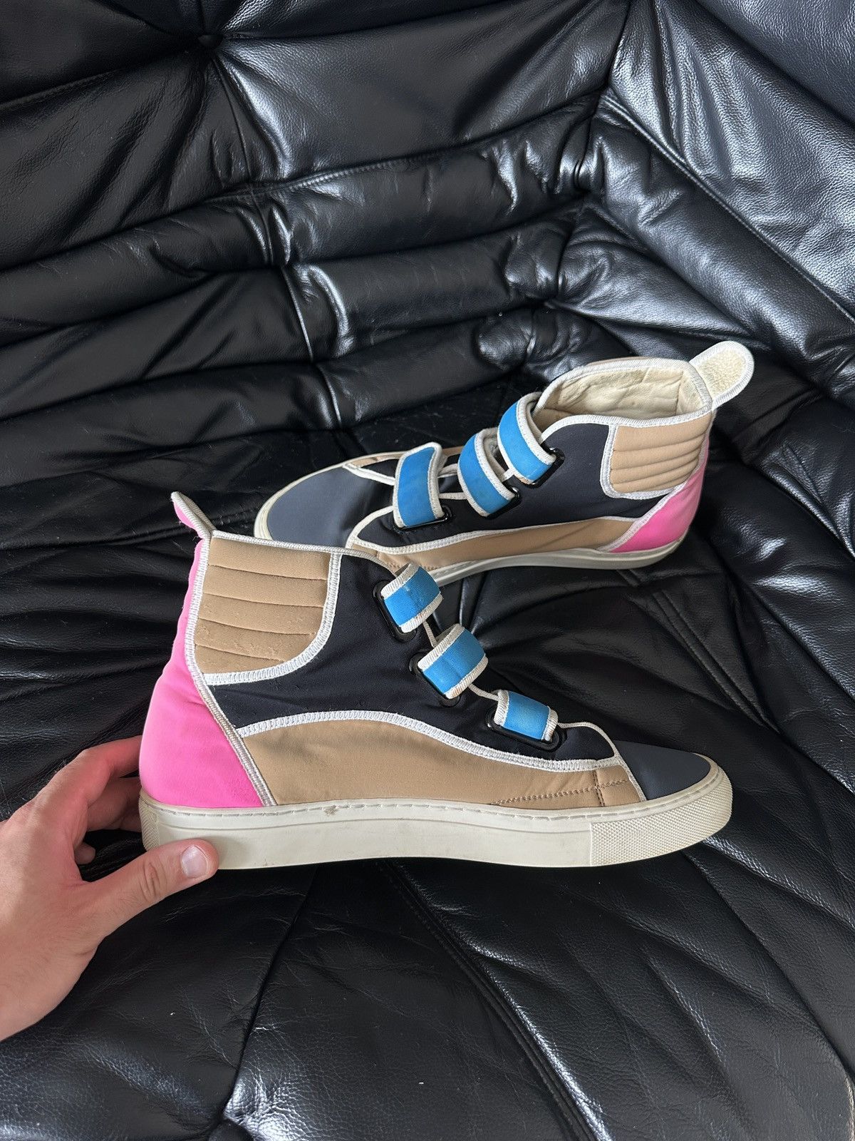 Raf Simons Rare 2009 Neoprene High Top Velcro Sneakers Size US 10 / EU 43 - 3 Thumbnail