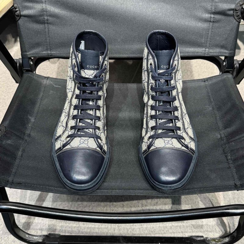 Gucci Gucci GG Supreme High-Top Sneakers for Men - Size US 9.5 / EU 42-43 - 2 Thumbnail