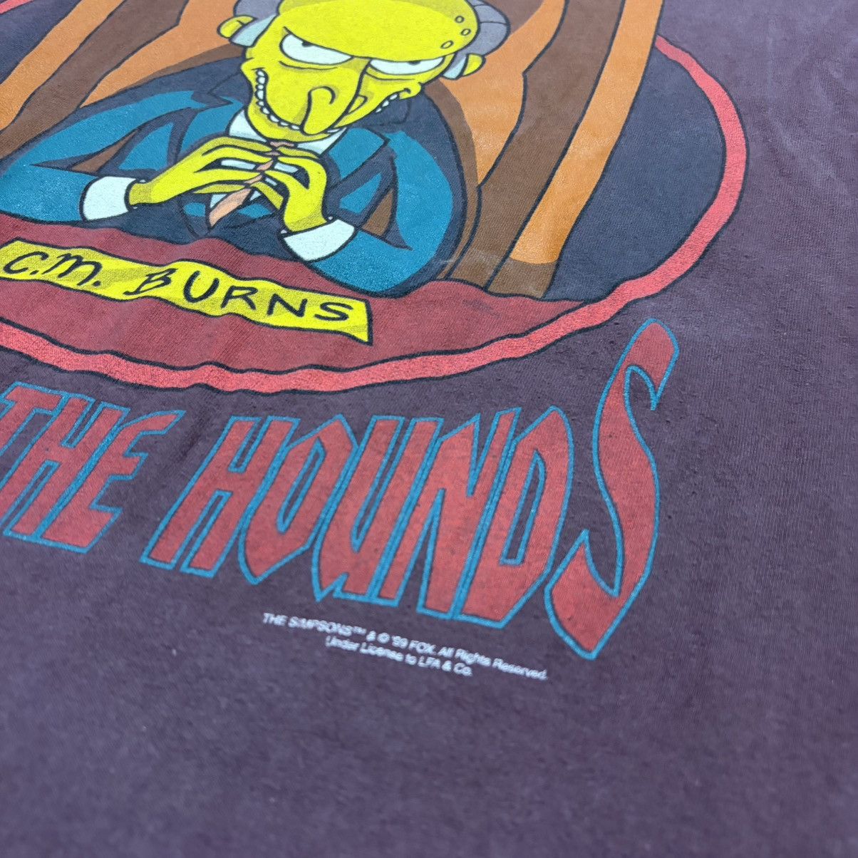 The Simpsons Vintage The Simpson Mr Burns T shirt Release the Hounds 90s Size US XL / EU 56 / 4 - 4 Thumbnail