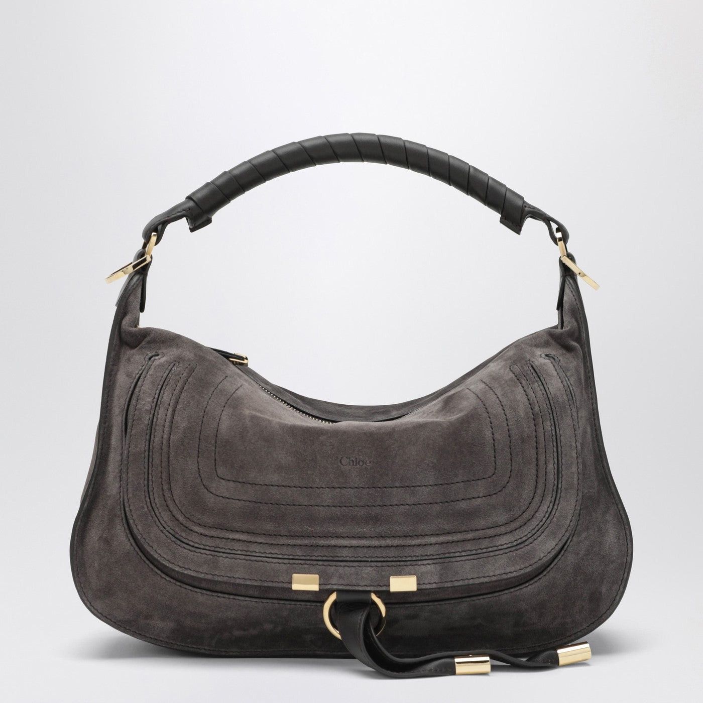 Chloe Chloe Small Brown Suede Marcie Bag Size ONE SIZE - 1 Thumbnail
