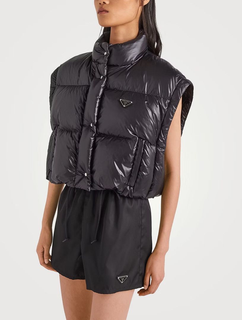 Prada Prada Re-Nylon Cropped Convertible Down Jacket Size 42 Size M / US 6-8 / IT 42-44 - 4 Thumbnail