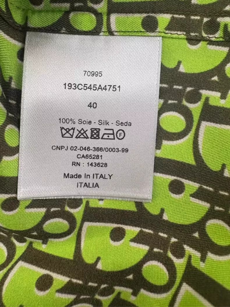 Dior Dior Green Short Sleeve Silk Shirt-2505 Size US M / EU 48-50 / 2 - 6 Thumbnail
