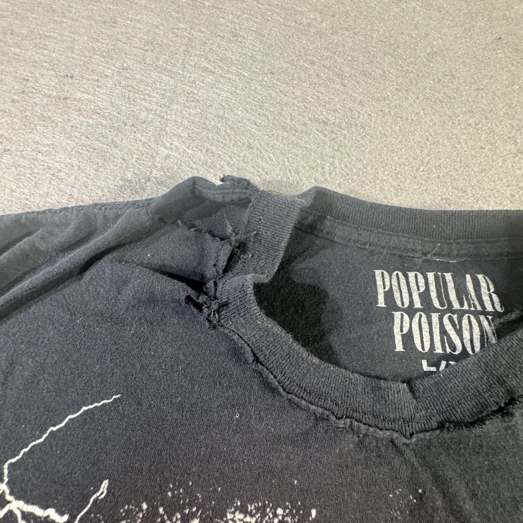 Vintage Popular Poison Shirt Mens L XL Black Savage 95 Saint or Sinner Car Graphic Tee Size US L / EU 52-54 / 3 - 6 Thumbnail