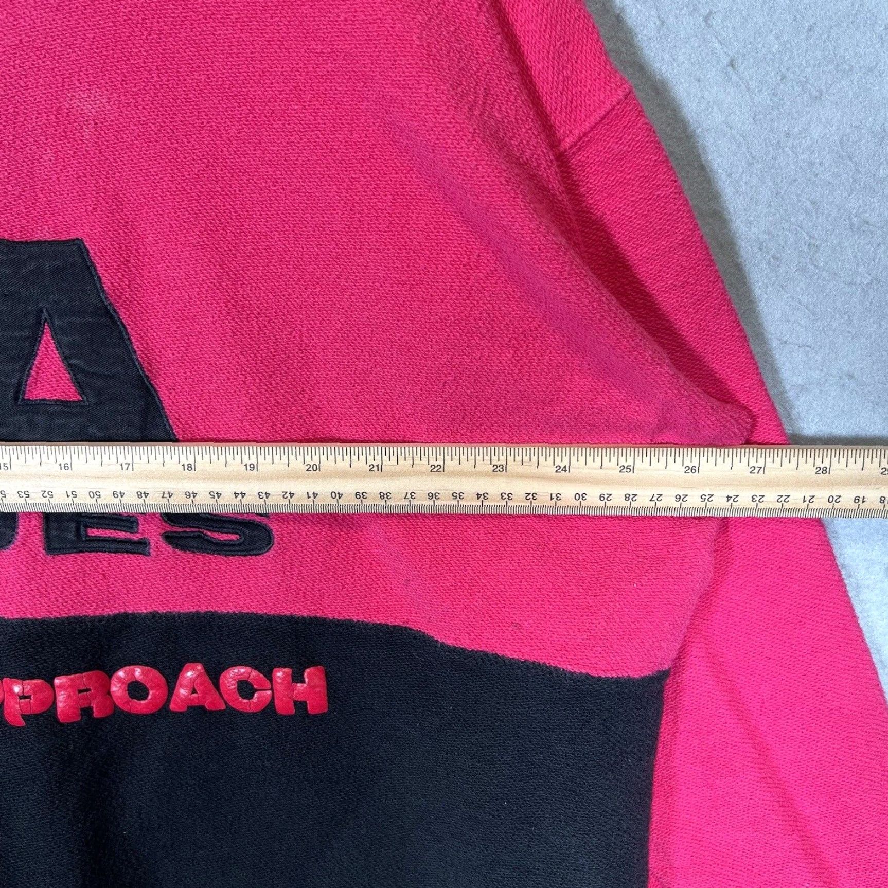 Vintage VINTAGE A1 90s LA Blues 1/4 Zip Sweatshirt Womens 22/24W Black Pink Activewear Shirt Size 4XL / US 24-26 - 2 Thumbnail