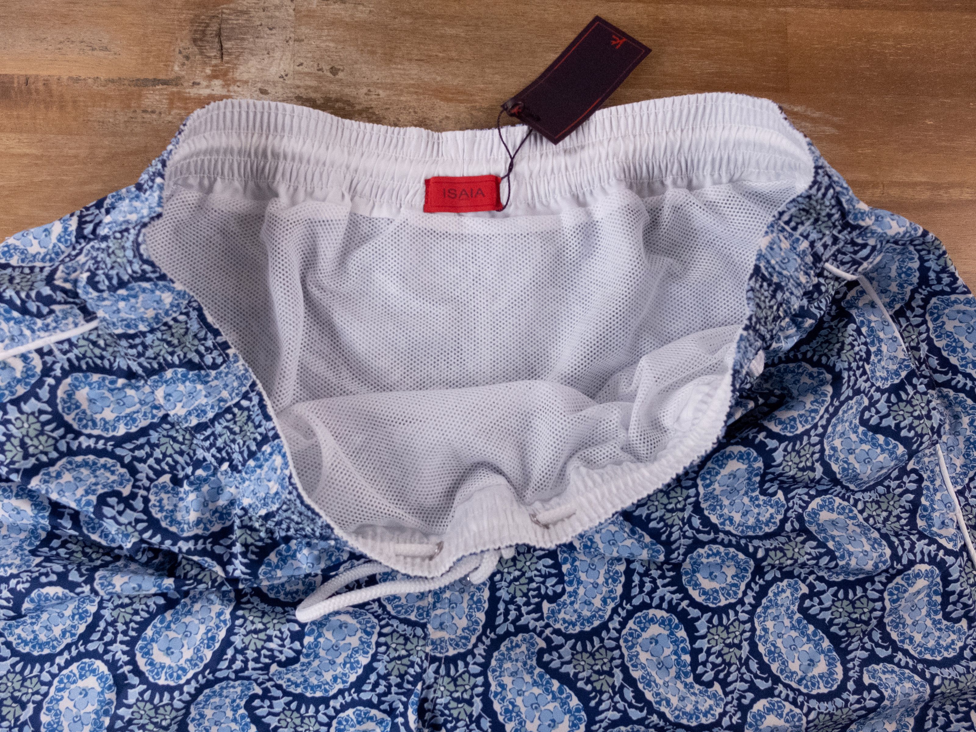 Isaia ISAIA Napoli blue white paisley swim shorts trunks XXL 2XL Size US 38 / EU 54 - 3 Thumbnail