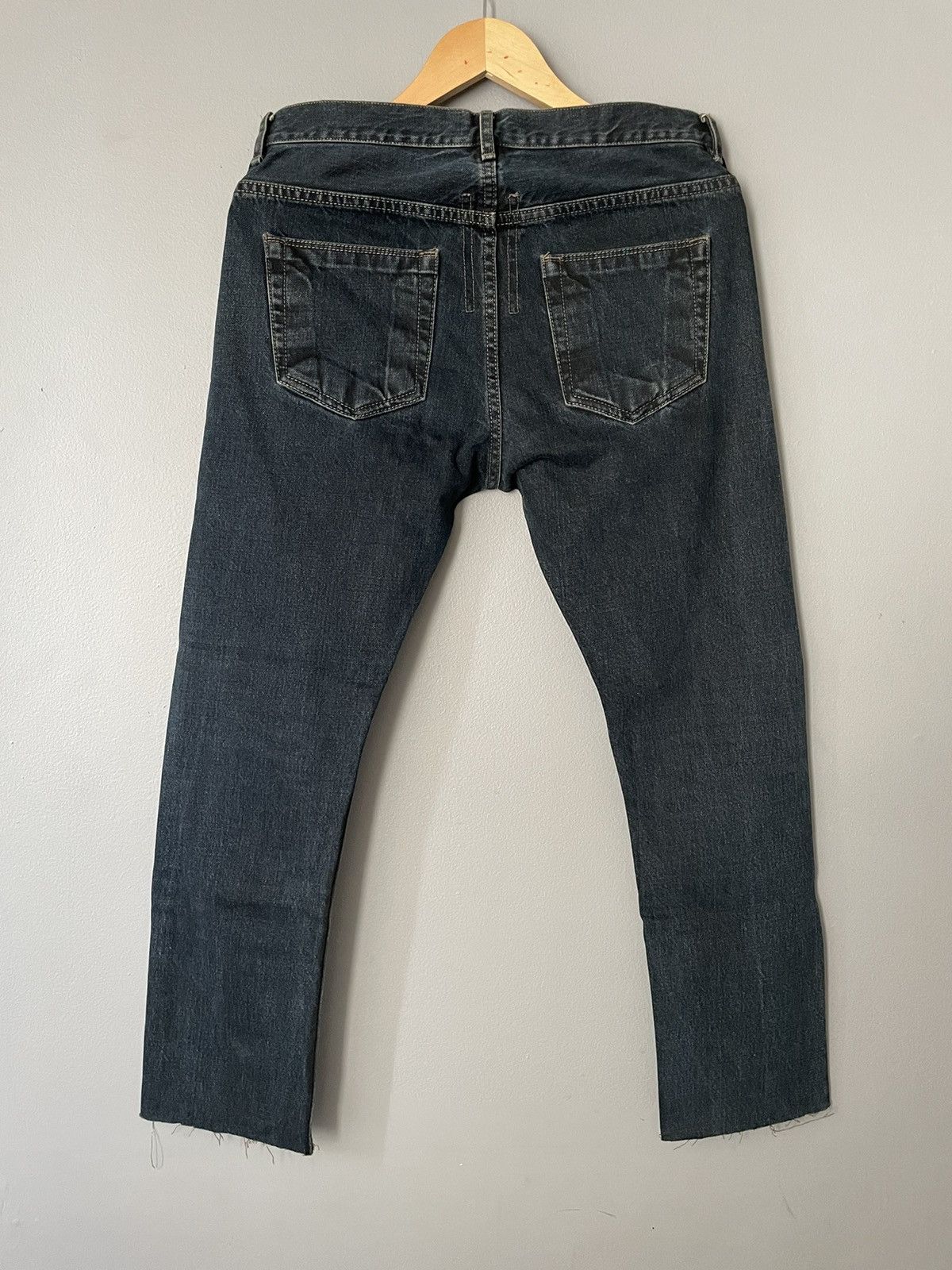 Rick Owens Detroit Cut Dirty Blue Mudwash Selvedge Denim Size US 30 / EU 46 - 2 Thumbnail